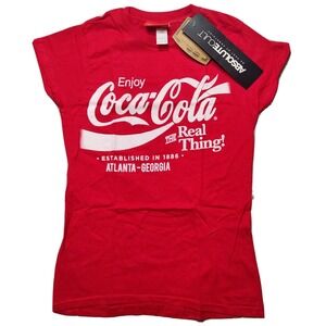 COCA-COLA Atlanta-Georgia Women Small Red ABSOLUTE CULT T-Shirt NEW